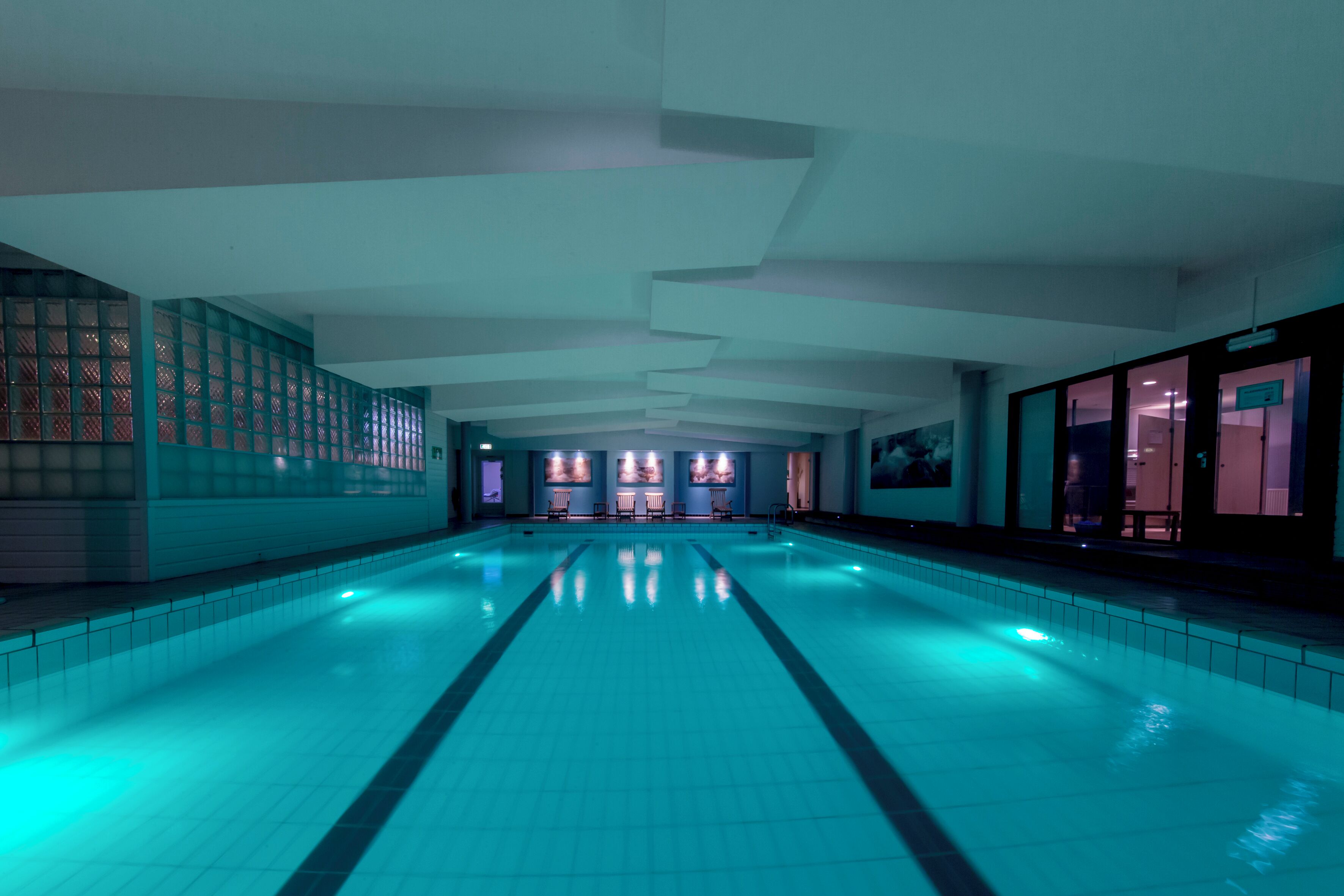 Indoor pool, a heated pool