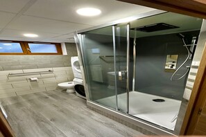 Shower, hair dryer - Family Apartment in La Bourboule (La Bourboule)