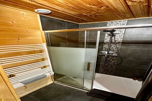 Shower, hair dryer - Spacious French Chalet Stay for 10 (Mont-Dore)