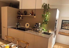 Coffee/tea maker, fridge, microwave, oven - Garibaldi Old town & Sea bright and confortable (Nice)