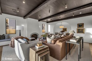 TV, fireplace - Solterra at Desert Color by Ember Stays (St. George)