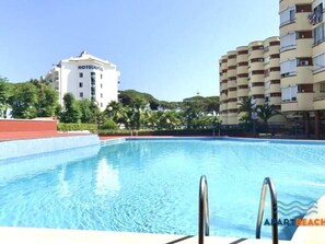 Pool - Beachfront Family Apartment with Pool and Terrace (La Pineda)