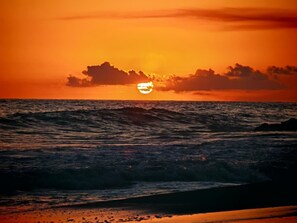 Plage, chaises longues, serviettes de plage