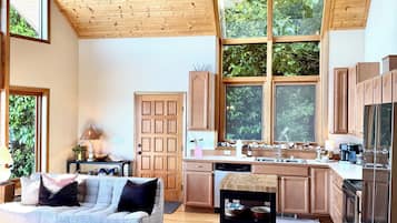 Smart TV, fireplace, ping pong, books