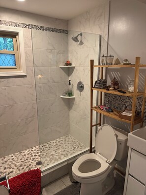 Shower, towels, toilet paper - 2-bedroom house in nice Annapolis with cool AC breeze (Annapolis)