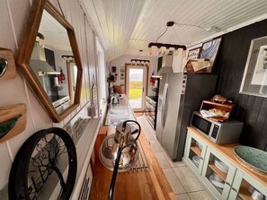 Refrigerador, horno, parrilla de estufa y tostadora 