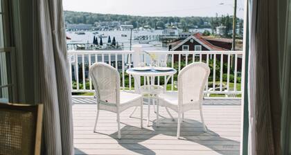 Boothbay Harbor Penthouse Suite - Room 15 at AQ Inn - Fireplace, Ocean View