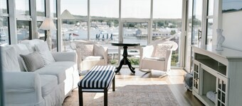 Boothbay Harbor Penthouse Suite  - Room 15 at AQ Inn - Fireplace, Ocean View