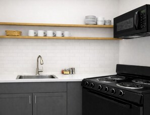 Standard Double Room, 2 Queen Beds, Kitchen | Private kitchen - KC's Corner Motel (East Springfield)