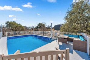 Outdoor pool - Rustic Retreat - Pool, Fire Pit, & Game Room! (Kingsland)