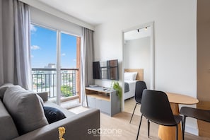 Living area - Apt w/ Balcony 350m From Shopping Ecg1308 (São Paulo)