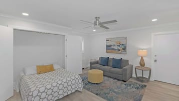 1 bedroom, travel crib, WiFi, bed sheets