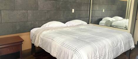 Desk, free WiFi, bed sheets