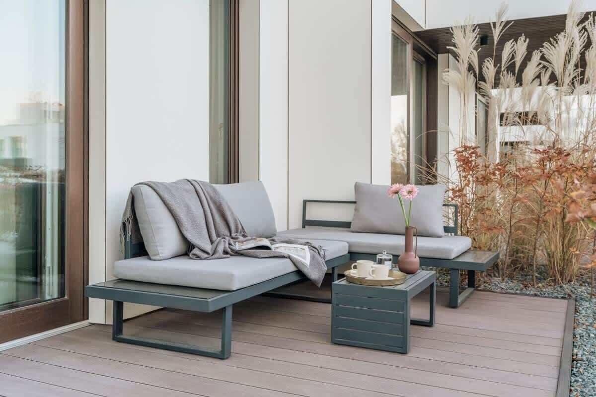 Suíte luxo, vista para a marina | Terraço/pátio