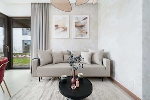 Deluxe Suite, Marina View | Living area - Sol Marina Q4 Apartments Basen & Welness (Pruszcz Gdanski)