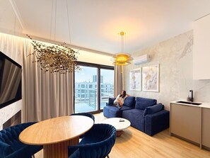 Living area - Sol Marina Q4 Apartments Basen & Welness (Pruszcz Gdanski)