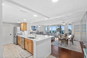 Fridge, microwave, oven, stovetop - Beachside Haven - enjoy 3 beachfront bedrooms, 2nd floor, free beach chairs (Panama City Beach)