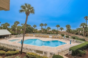 Pool - Ocean & Pool Views; Covered Balcony; Easy Beach Access; Community Grills, Kid's Pool & Sundeck! (Hilton Head Island)