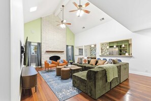 TV, offices - Gathering House • Movie & Game Room, Hot Tub, Pool (San Antonio)