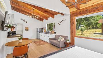Studio, Kitchen, Courtyard View | Down comforters, memory foam beds, individually decorated