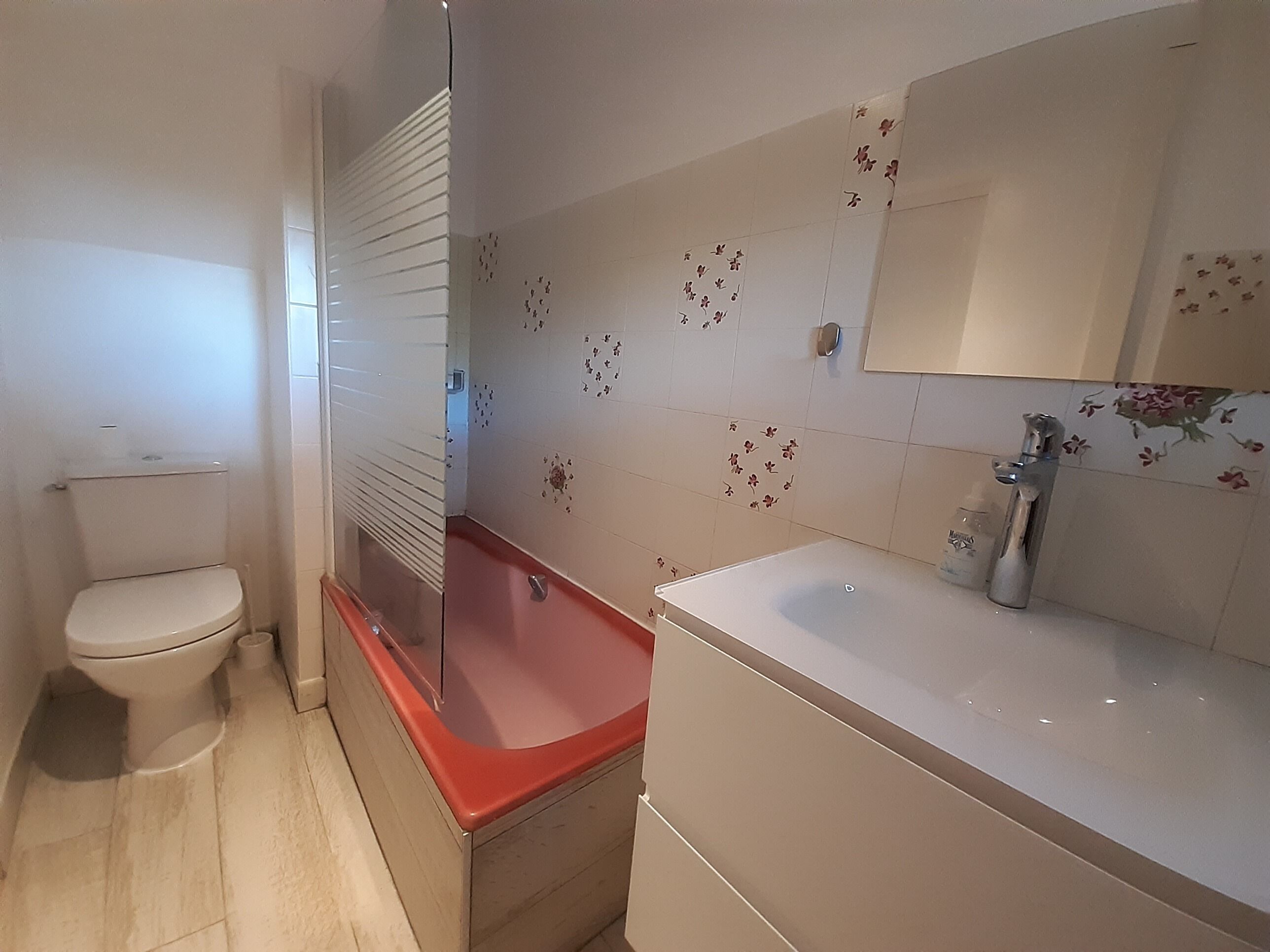 Secadora de cabello, toallas, jabón, papel de baño 