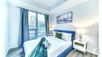 Blackout curtains, iron/ironing board, free WiFi