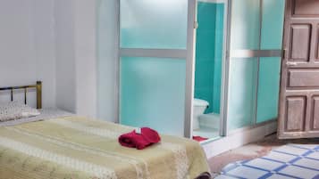 Classic Double or Twin Room, Garden View | Bathroom | Shower, towels, soap, toilet paper