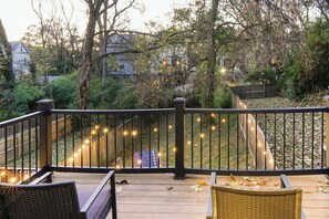 Terrace/patio - Chic Cabin Oasis•Bar•Game Room•Firepit•Walkable location (Cincinnati)