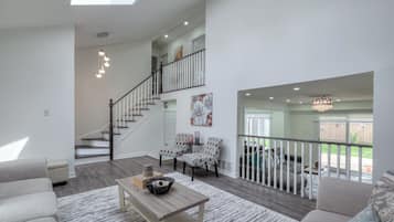 Luxury Villa | Living area | 50-inch flat-screen TV with digital channels, Netflix