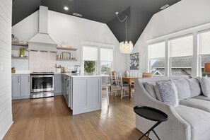 Interior - High dunes of Bramble Reach cottage with ocean views (Bald Head Island)