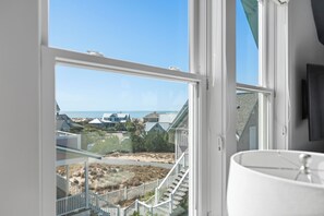 Interior - High dunes of Bramble Reach cottage with ocean views (Bald Head Island)