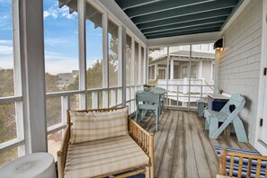 Interior - High dunes of Bramble Reach cottage with ocean views (Bald Head Island)