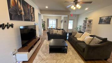 Smart TV, table football, ping pong