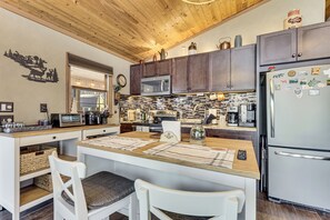 Fridge, microwave, stovetop, coffee/tea maker - Peaceful Nature Retreat w/ Hot Tub in Lost City! (Lost City)