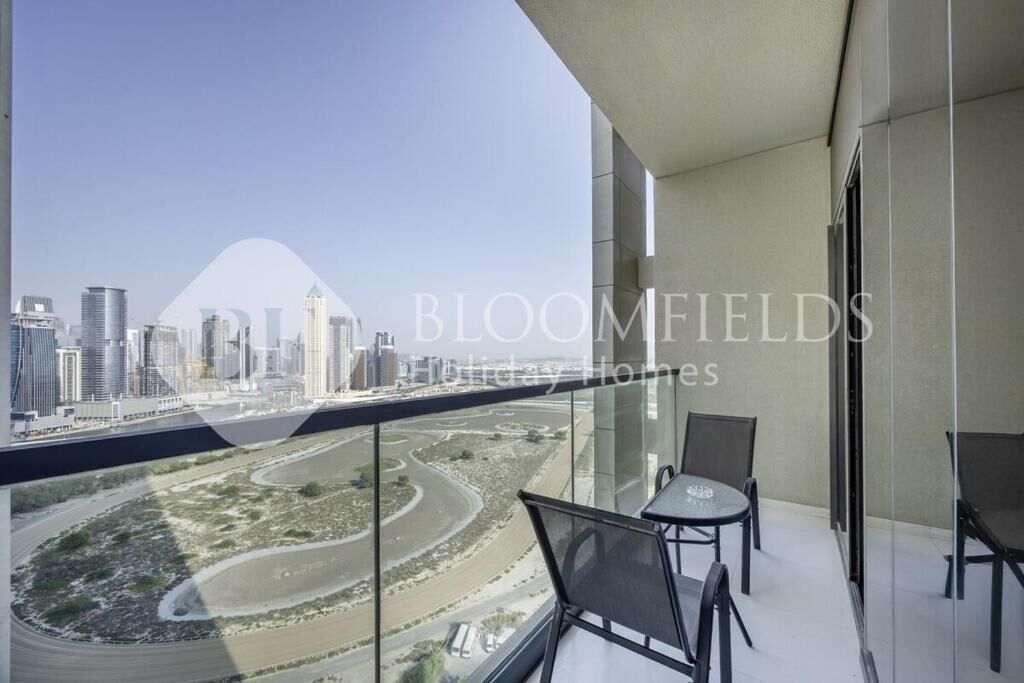 Appartement, balcon, vue ville