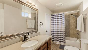 Hair dryer, towels