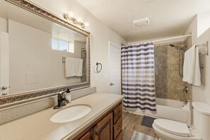 Hair dryer, towels