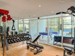 Fitness facility - FIRST CLASS |1BR| Miracle Garden View | Skyz Arjan (Arjan)