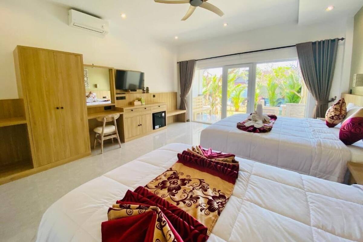 트리플룸, 발코니, 마당 전망