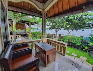Bangalô júnior, sacada, vista para o mar | Terraço/pátio