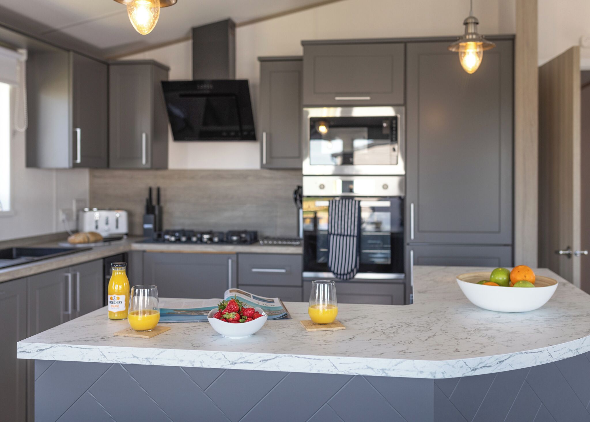 Fridge, oven, stovetop, toaster