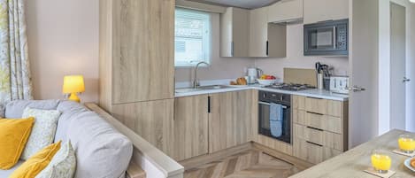 Fridge, oven, stovetop, toaster