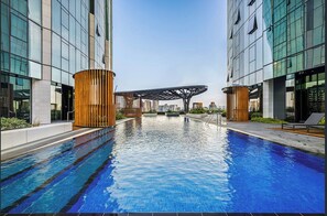 Indoor pool, a heated pool - Modern 2BR City Apartment | Melbourne Square (Southbank)