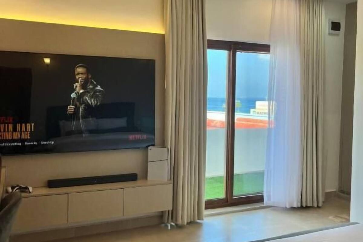 럭셔리 스튜디오, 발코니, 바다 전망 | 다리미/다리미판, 무료 WiFi