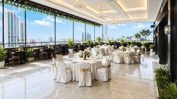 Outdoor banquet area