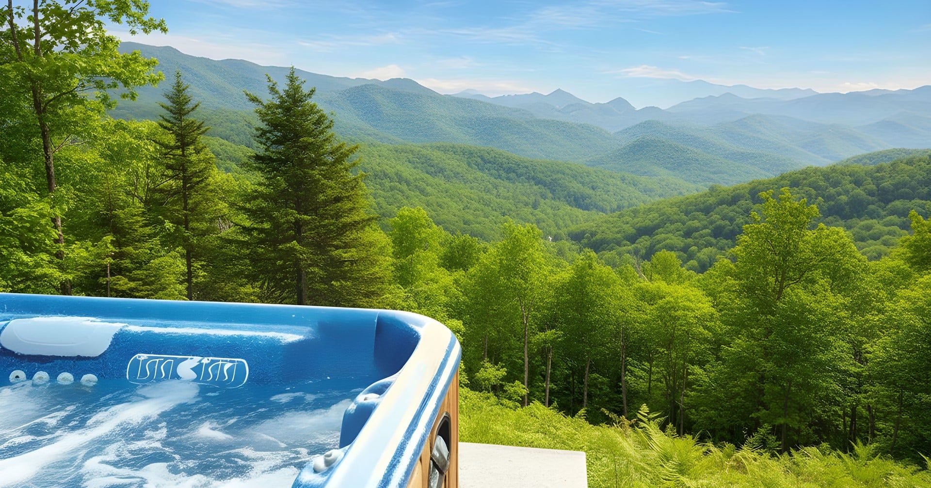 Bear Cove hot tub with view AI