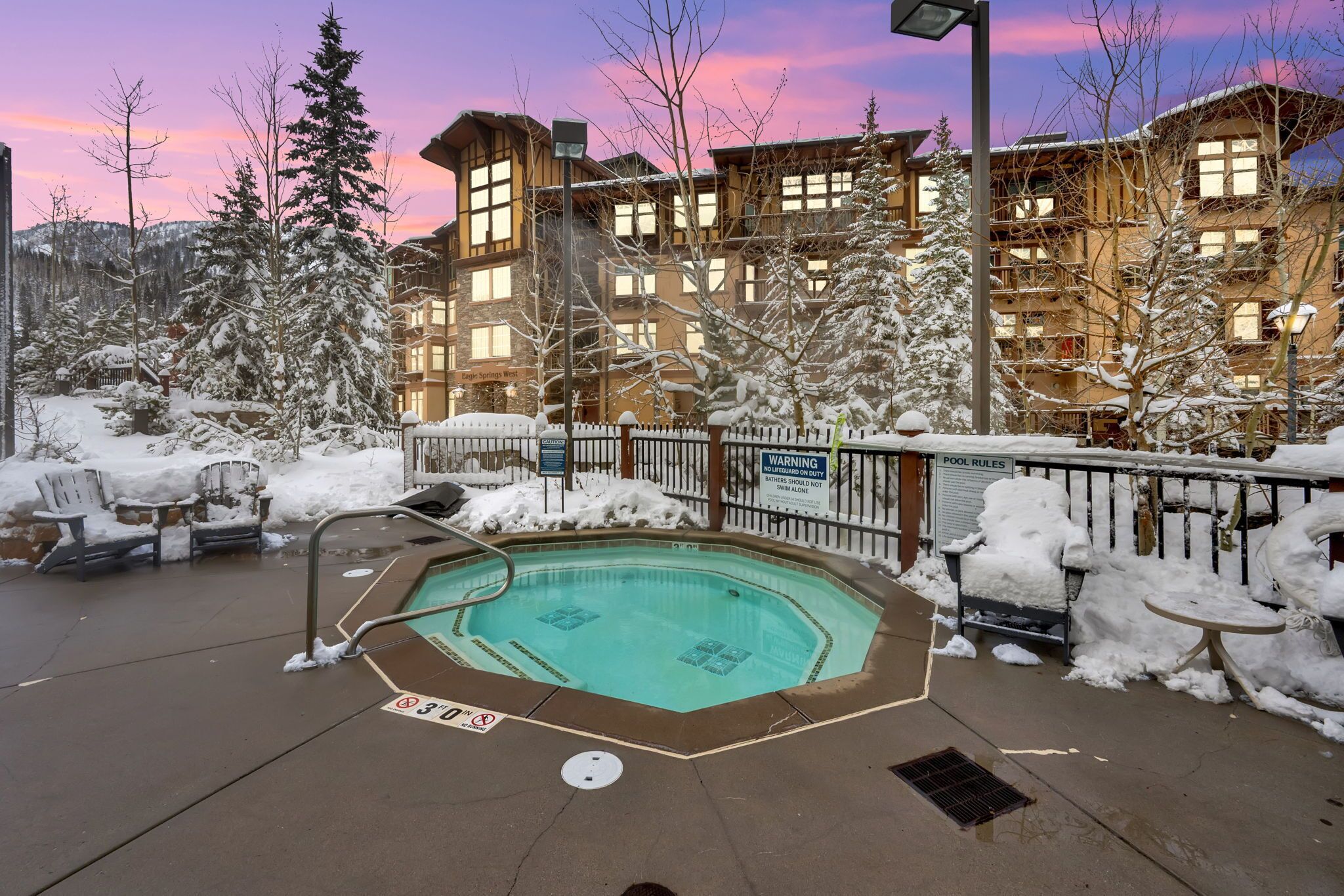 A heated pool