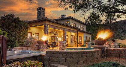 Discover luxury at this 4-bedroom Sedona Tuscan Retreat with Red Rock views!