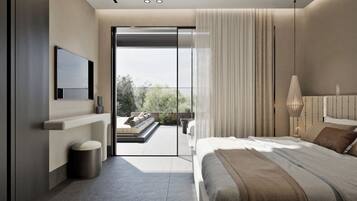 Egyptian cotton sheets, premium bedding, memory-foam beds, minibar
