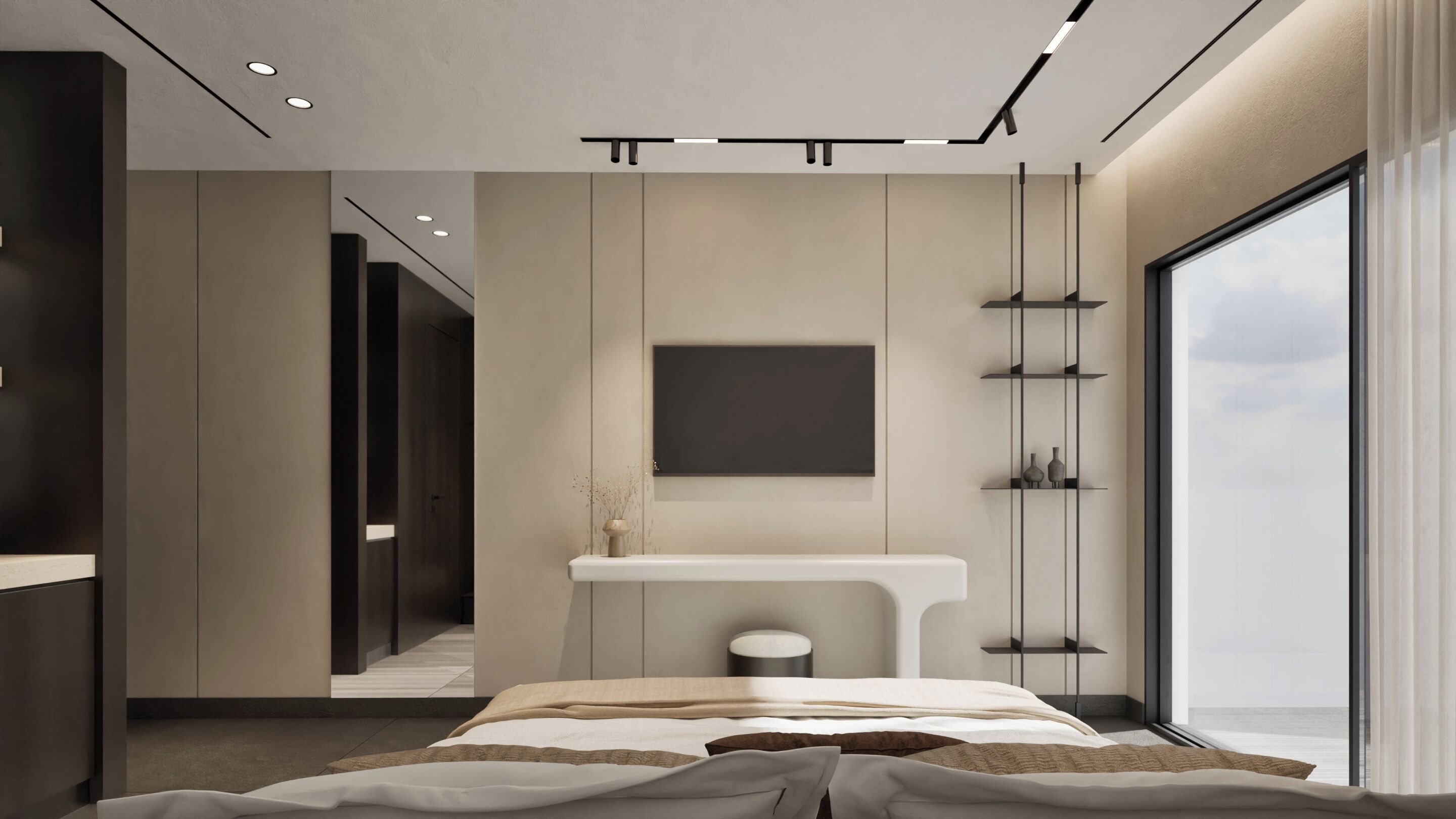 Una cassaforte in camera, una scrivania, postazione laptop